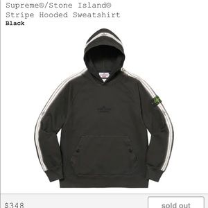 Supreme/stone island stripe hoodie and sweatpants